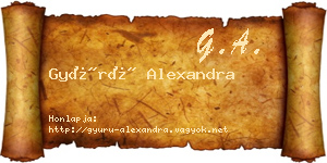 Gyürü Alexandra névjegykártya