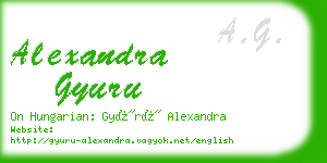 alexandra gyuru business card
